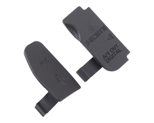 Заглушка резинка USB, разъем ДУ и Video OUT для фотоаппарата Canon 70D - комплект 2 шт