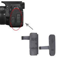 Заглушка гумка USB, роз'єм ДК і Video OUT, MIC для фотоапарата Canon 650D, 700D — комплект 2 шт.