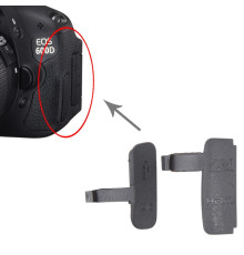 Заглушка гумка USB, роз'єм ДК і Video OUT, MIC для фотоапарата Canon 600D — комплект 2 шт.