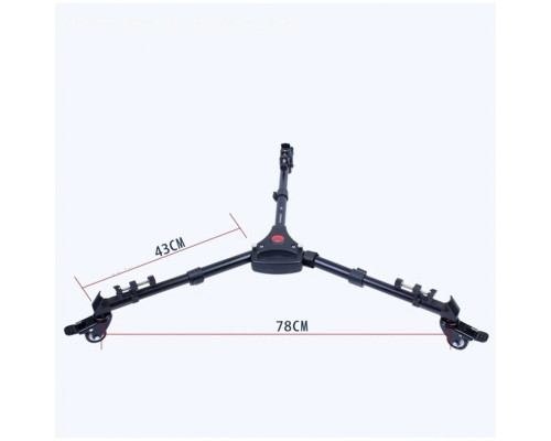 Складная регулируемая студийная тележка для штативов и стоек Yunteng YT-900 Tripod Dolly
