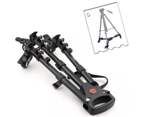 Складная регулируемая студийная тележка для штативов и стоек Yunteng YT-900 Tripod Dolly
