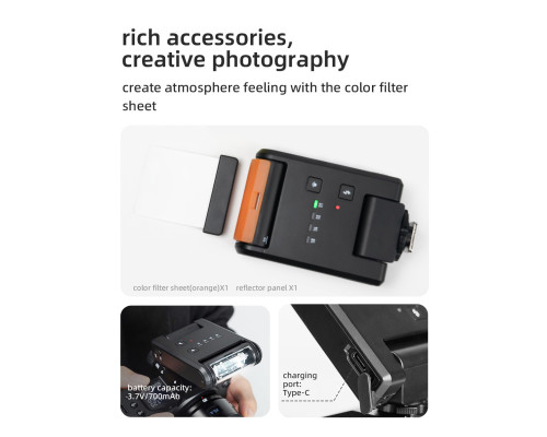 Компактная вспышка для фотоаппаратов FujiFilm - YongNuo YN6 Micro с встроенным аккумулятором