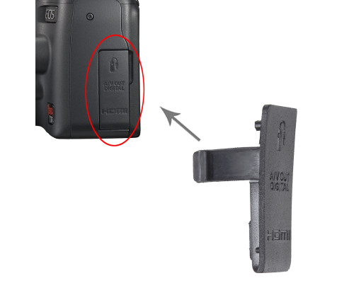 Заглушка резинка USB, разъем ДУ и Video OUT для фотоаппарата Canon 500D