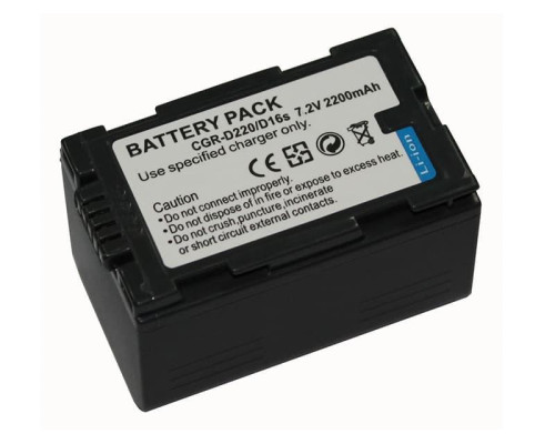 Аккумулятор  CGR-D16S (аналог CGA-D07, CGA-D54, VW-VBD21, CGR-D08) - для камер Panasonic - аналог на 2200 ма