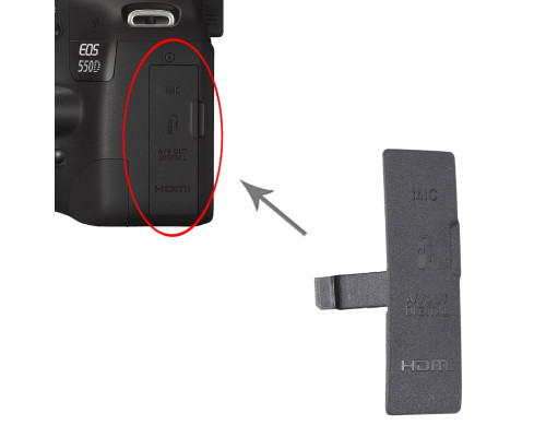 Заглушка резинка USB, разъем ДУ и Video OUT для фотоаппарата Canon 550D