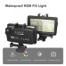 Лампа LED свет c RGB водонепроницаемая Andoer SL-20, LED подсветка для экшн-камер Xiaomi YI, SJCam, GoPRO