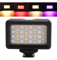 Лампа LED-світло з RGB водонепроникна Movo SL-105, LED-підсвітка для екшн-камер Xiaomi YI, SJCam, GoPRO