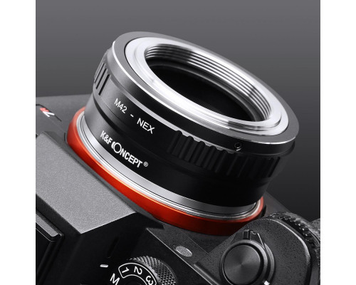 Адаптер (переходник) K&F Concept - M42 - NEX (M42-E mount) для камер Sony с байонетом E-mount