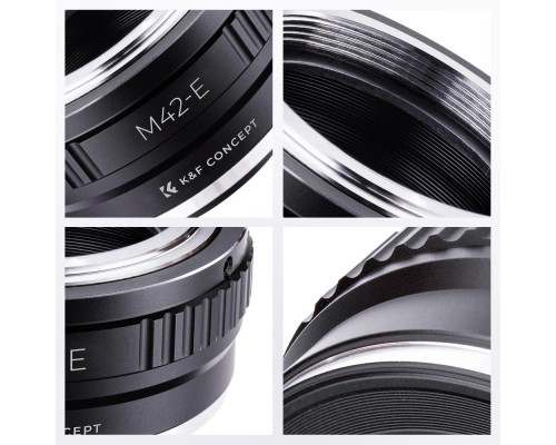 Адаптер (переходник) K&F Concept - M42 - NEX (M42-E mount) для камер Sony с байонетом E-mount