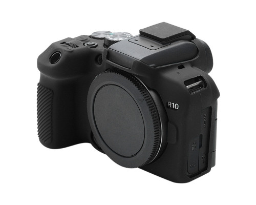 Защитный силиконовый чехол для фотоаппаратов Canon EOS R10 - черный