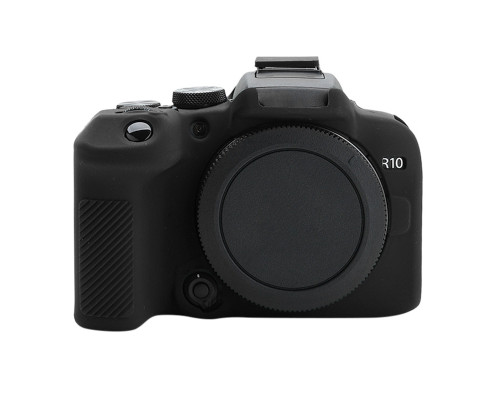 Защитный силиконовый чехол для фотоаппаратов Canon EOS R10 - черный