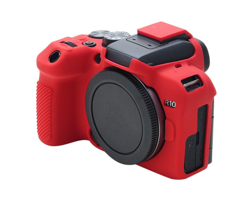 Защитный силиконовый чехол для фотоаппаратов Canon EOS R10 - красный