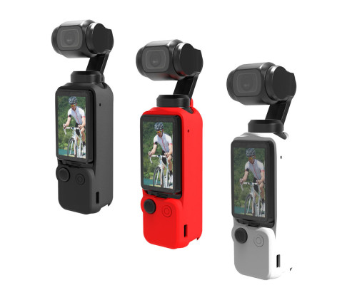 Силиконовый чехол для камеры, крышка-колпачок и крышка для DJI Osmo Pocket 3 - красный