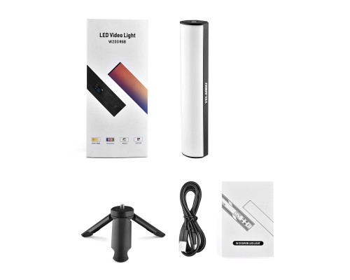 Компактный LED - осветитель, видеосвет, жезл RGB - Yelangu - W200 RGB (20 см)