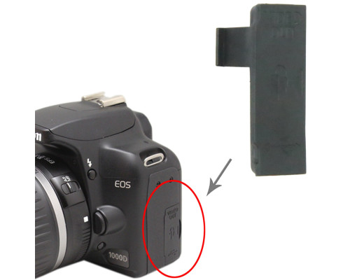 Заглушка резинка USB, разъем ДУ и Video OUT для фотоаппарата Canon 1000D