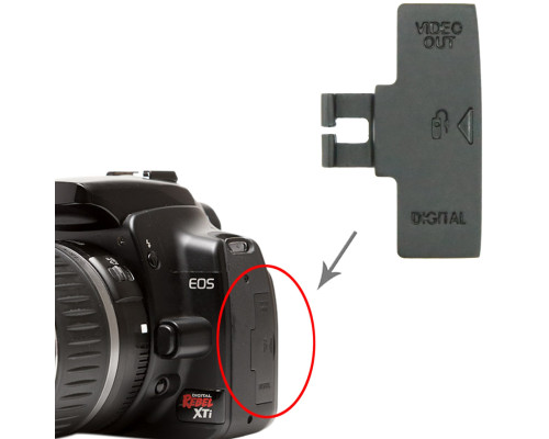 Заглушка резинка USB, разъем ДУ и Video OUT для фотоаппарата Canon 400D, 350D