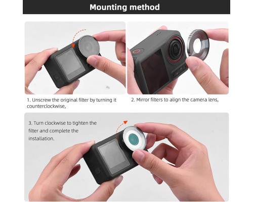 Профессиональный CPL  поляризационный светофильтр объектива для DJI OSMO Action 3, 4, 5