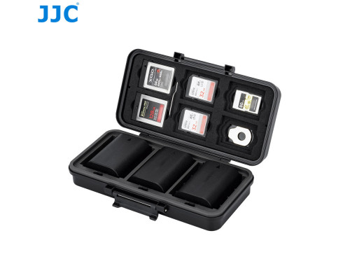 Защитный бокс JJC JBC-K3 на 3 аккумулятора камер, батареек AA и карт памяти SD / CF express Type-A и B / XQD