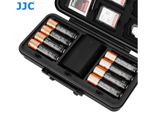 Защитный бокс JJC JBC-K3 на 3 аккумулятора камер, батареек AA и карт памяти SD / CF express Type-A и B / XQD