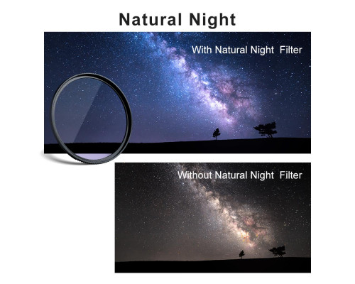 Светофильтр K&F Concept 72 mm Natural Night (Натуральная ночь) XK44 Nano покрытие, оптическое стекло Германия