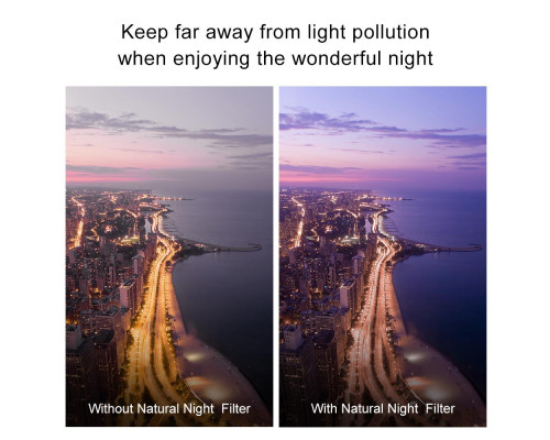 Светофильтр K&F Concept 72 mm Natural Night (Натуральная ночь) XK44 Nano покрытие, оптическое стекло Германия