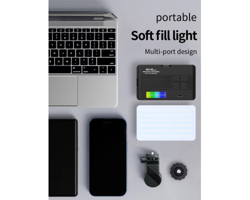 LED свет M140 RGB Pocket Fill Light с возможностью крепления на смартфон и с встроенным аккумулятором