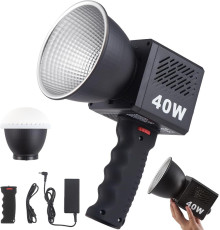 LED-світло, освітлювач, студійне світло M60 40W (2500-6500K) з вбудованим акумулятором на 3400 ma та тримачем