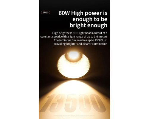 LED свет, осветитель, студийный свет ZU60 60W (2700-7500K)