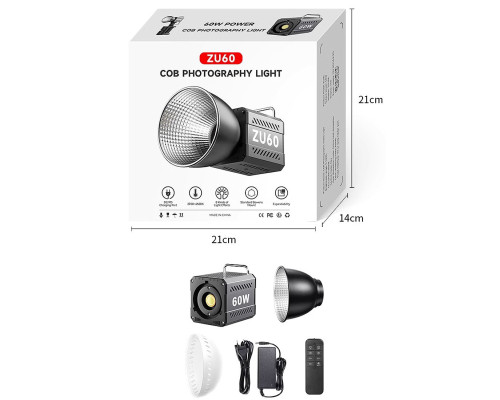 LED свет, осветитель, студийный свет ZU60 60W (2700-7500K)