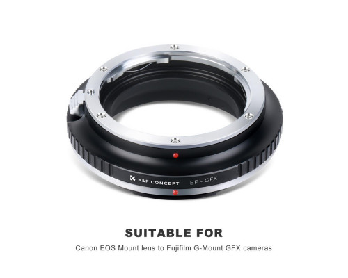 Адаптер K&F Concept EF-GFX для объективов Canon EF, EF-S на байонет FujiFilm GFX (Canon EF-Fuji GFX, EOS-GFX)