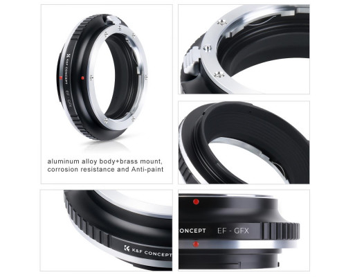 Адаптер K&F Concept EF-GFX для объективов Canon EF, EF-S на байонет FujiFilm GFX (Canon EF-Fuji GFX, EOS-GFX)