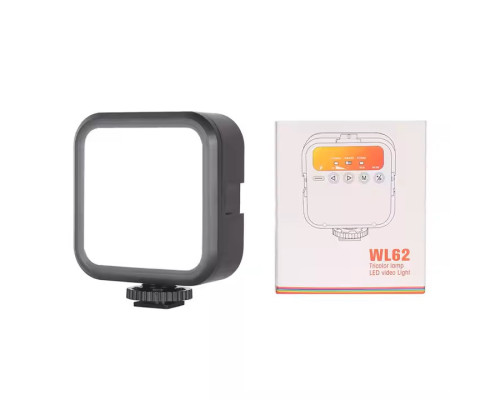Накамерный свет (mini LED) WL62 (Bi-color 3000K - 5500K) с встроенный аккумулятором 2000 ma