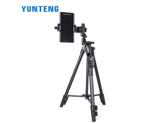 Универсальный легкий штатив Yunteng VCT-5208 для фотоаппарата, телефона, камеры с пультом и держателем