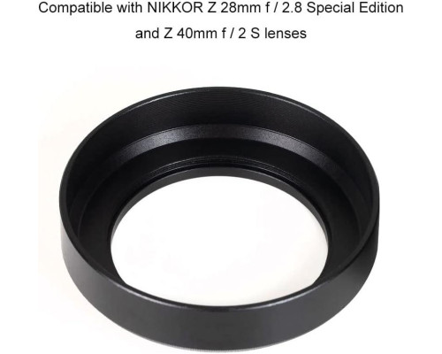 Бленда HF-52 для Nikon Nikkor Z 28mm f / 2.8 SE, Nikkor Z 40mm f / 2 S - металлическая