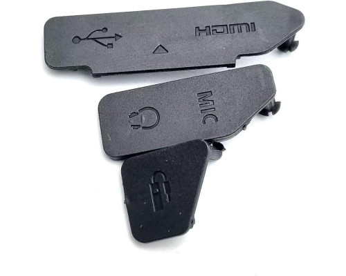 Заглушка резинка USB, разъем ДУ и Video OUT, MIC для фотоаппарата Canon EOS RP - комплект 3 шт