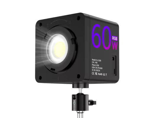 LED свет, осветитель, студийный свет Mamen SL-C60R (2500K-6500K+ RGB) со встроенным аккумулятором