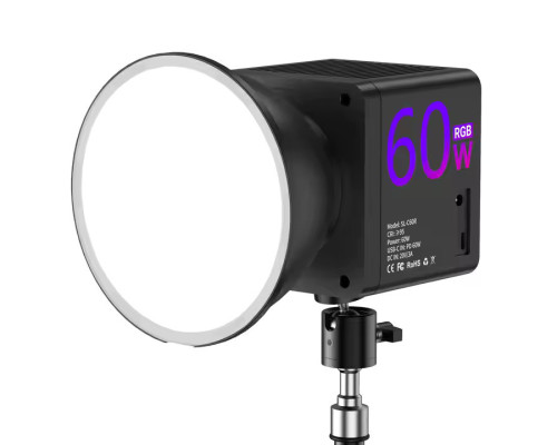LED свет, осветитель, студийный свет Mamen SL-C60R (2500K-6500K+ RGB) со встроенным аккумулятором