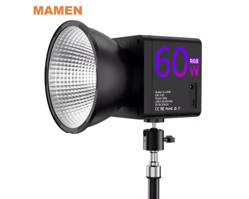 LED свет, осветитель, студийный свет Mamen SL-C60R (2500K-6500K+ RGB) со встроенным аккумулятором