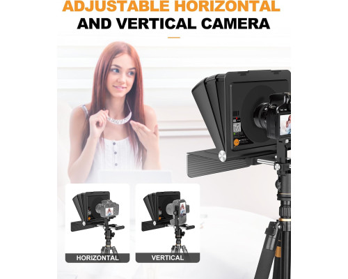 Мини телесуфлер - телепромтер LENSGO TC7 II Ultimate KIT - суфлер для смартфона и фотоаппарата