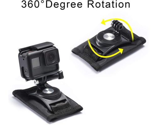Крепление на лямку рюкзака поворотное 360° для экшн камер Xiaomi, SJCam, GoPRO, DJI