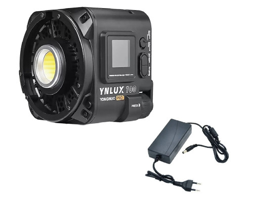 Комплект S: LED свет, осветитель, студийный свет Yongnuo YNLUX100 PRO (3200-5600K) + сетевой адаптер