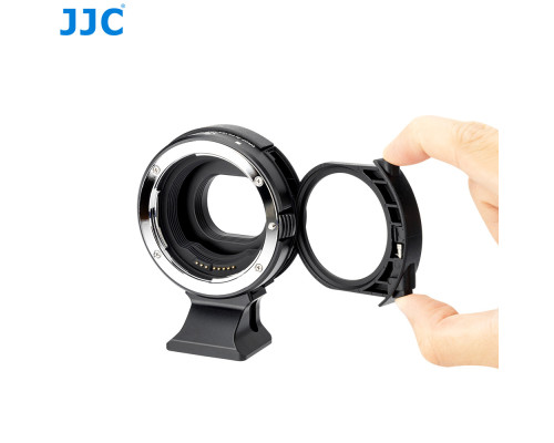 Адаптер (переходник) автофокусный JJC (CA-EF_EFM_K) EF-EOS M для Canon с CPL и ND3-500 Drop-In фильтрами
