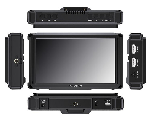 Накамерный монитор, дисплей FeelWorld FW568 PRO 6" дюймов, 1200 cd/m², 4K