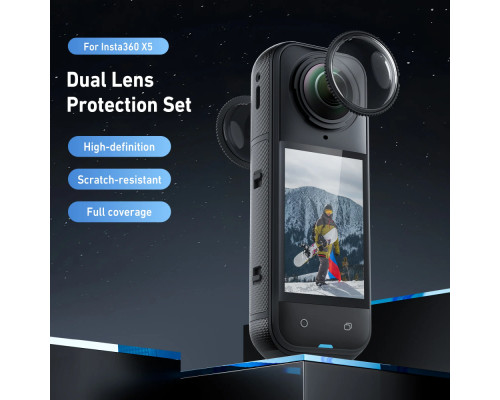 Комплект защитных линз Telesin S5-FLT-39-TIS для Insta360 X5