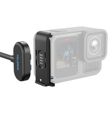 Кришка бічна з зарядним гніздом і кабелем Magnetic charging side cover для GoPro HERO9/10/11/12/13 Black -TELESIN (S6-CLC-01-TG)
