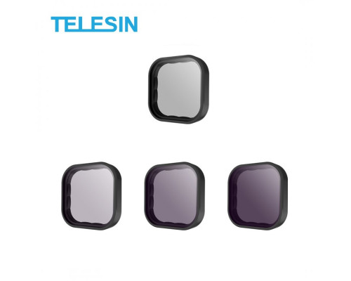 Набор светофильтров Telesin CPL+ND8/16/32 для GoPro Hero GoPro Hero 12/11/10/9/11 mini (код GP-FLT-903) - 4 шт