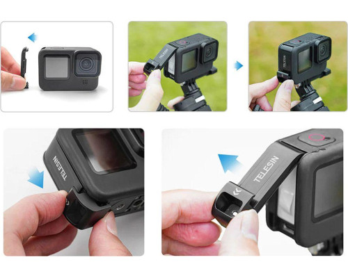 Влагозащищенная крышка аккумуляторного отсека TELESIN для GoPro Hero 9 10 11 12 13 (код GP-CLC-G11)