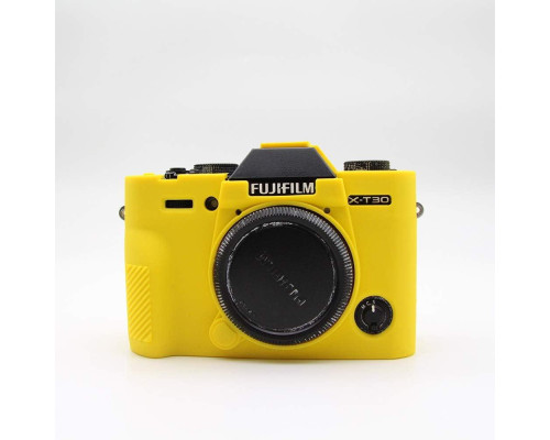 Защитный силиконовый чехол для фотоаппаратов FujiFilm X-T30 - желтый