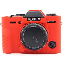 Захисний силіконовий чохол для фотоапаратів FujiFilm X-T30 — червоний