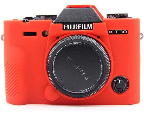 Защитный силиконовый чехол для фотоаппаратов FujiFilm X-T30 - красный